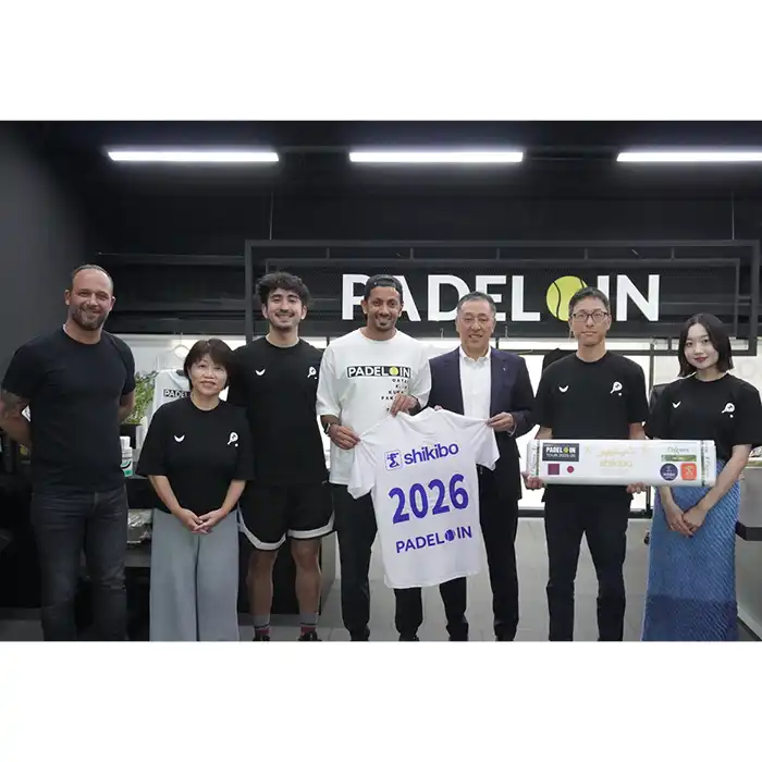 カタール・ドーハで協賛するパデル大会shikibo CHALLENGER（シキボウチャレンジャー）